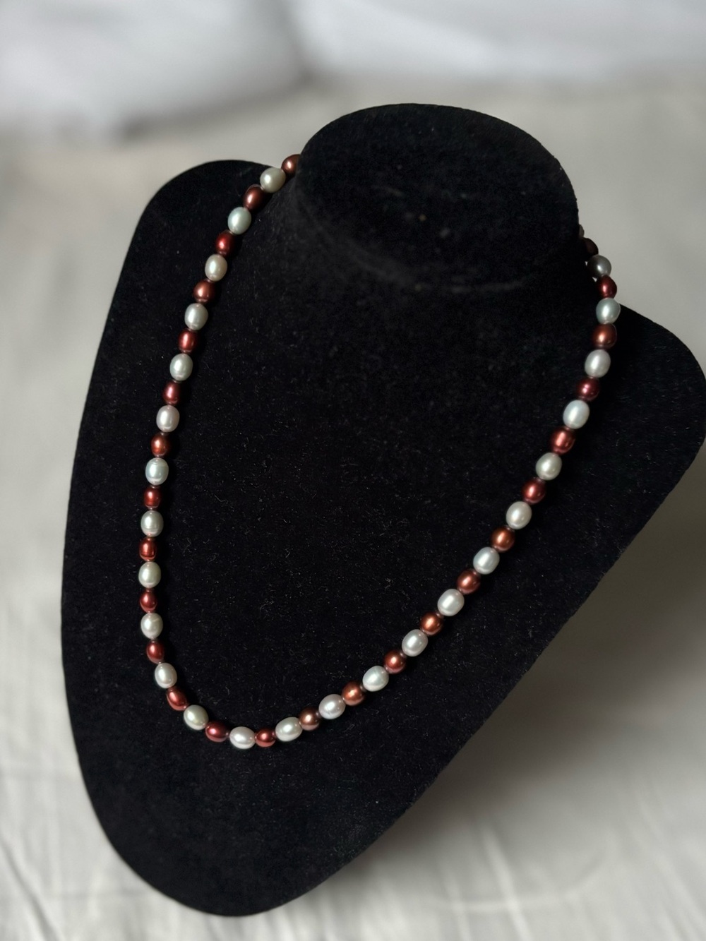 Freshwater Pearl Necklace, Stamped 925.